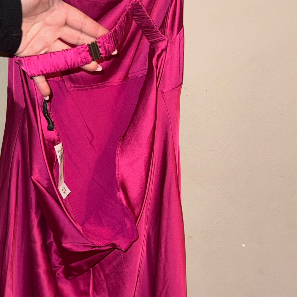 Abercrombie & Fitch Pink Long Sleeve Slip Dress